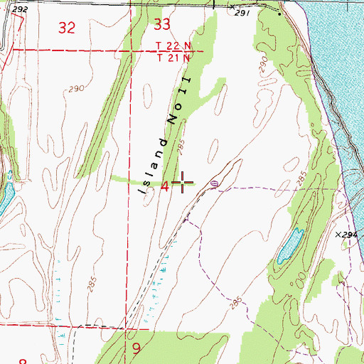 Topographic Map of Island Number 11, MO