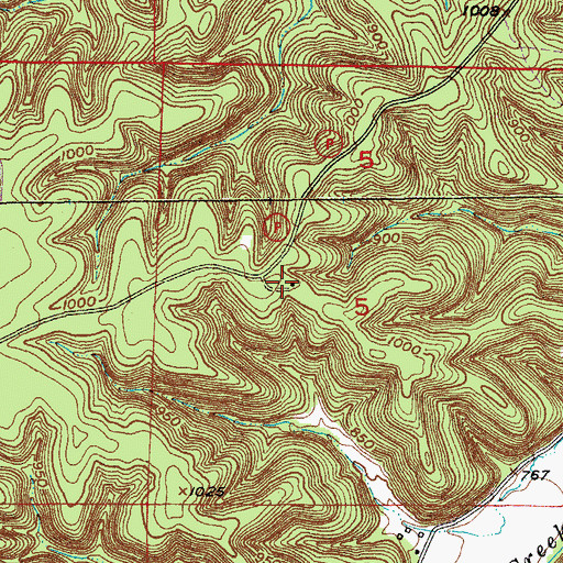Topographic Map of Knotwell Lookout Tower (historical), MO