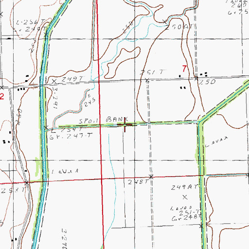 Topographic Map of Lateral Number 2, MO