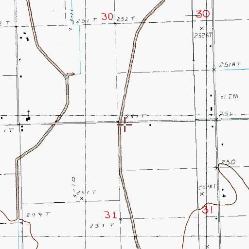 Topographic Map of Lateral Number 2, MO