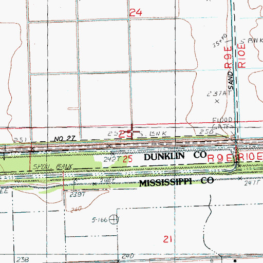 Topographic Map of Lateral Number 27, MO