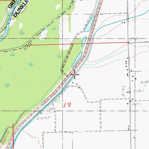 Topographic Map of Lateral Number 3, MO