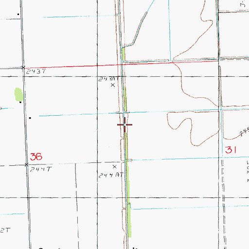 Topographic Map of Lateral Number 4, MO