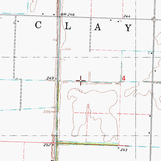 Topographic Map of Lateral Number 6, MO