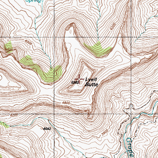 Topographic Map of Lyell Butte, AZ