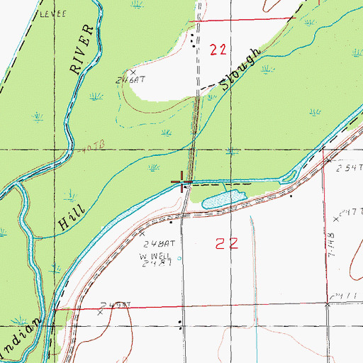 Topographic Map of Missouri Ditch Number 4, MO