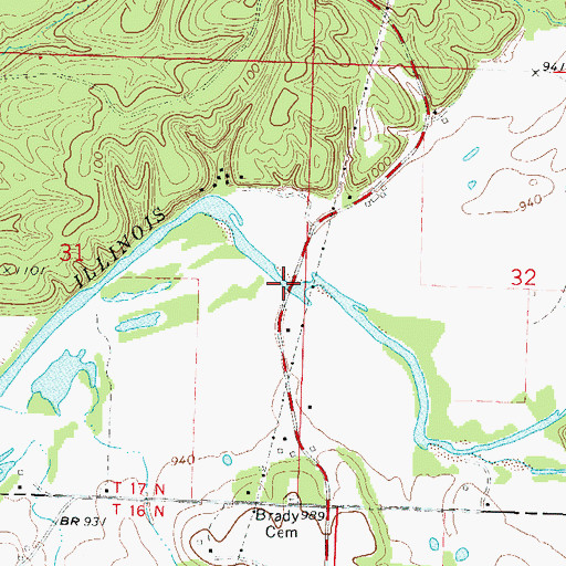Topographic Map of Goforth Bridge, AR