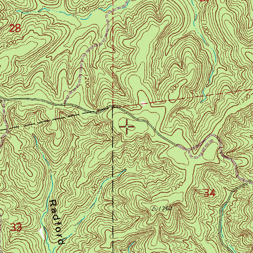 Topographic Map of Oates Lookout Tower, MO