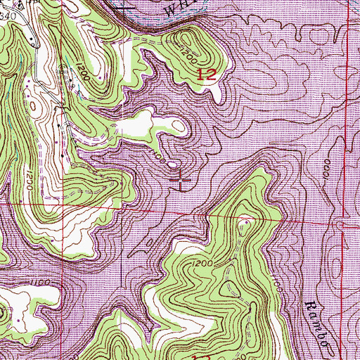 Topographic Map of Hatfield Cemetery (historical), AR