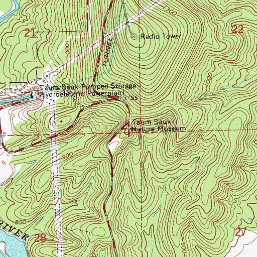 Topographic Map of Taum Sauk Nature Museum, MO