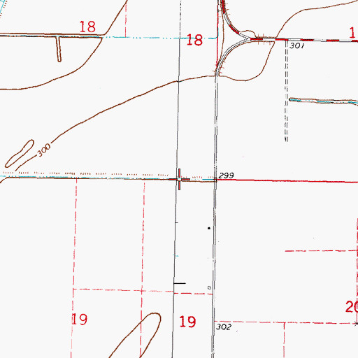 Topographic Map of Lateral Number 1 (historical), MO