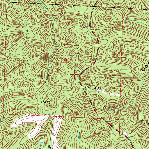 Topographic Map of Talbert Fire Tower (historical), MO