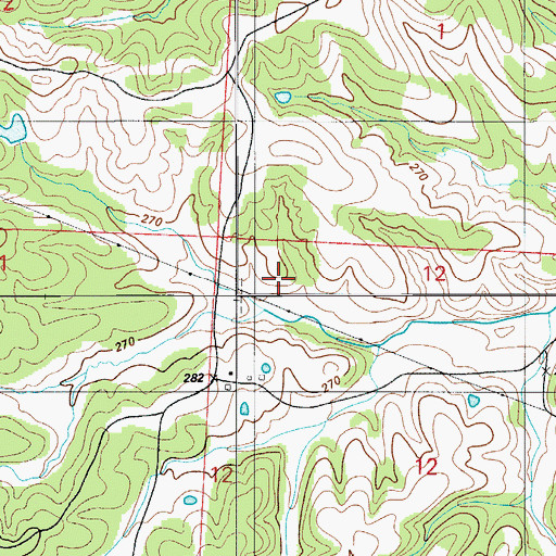 Topographic Map of Gladstone (historical), MO