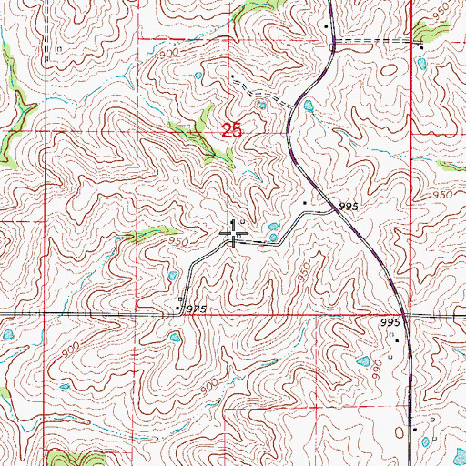 Topographic Map of Mount Olive School (historical), MO