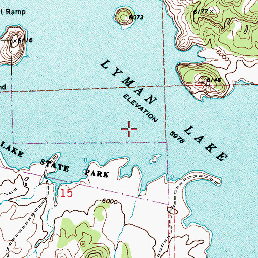 Topographic Map of Lyman Lake, AZ