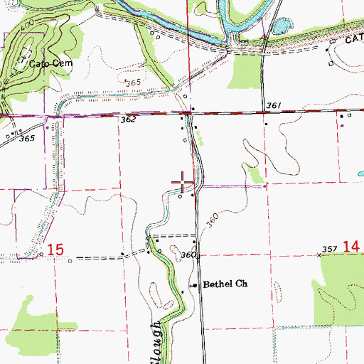 Topographic Map of Stepp School (historical), MO