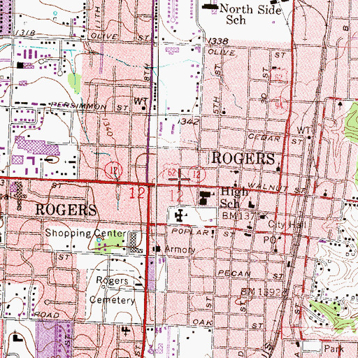 Topographic Map of Hope Evangelical Free Church, AR