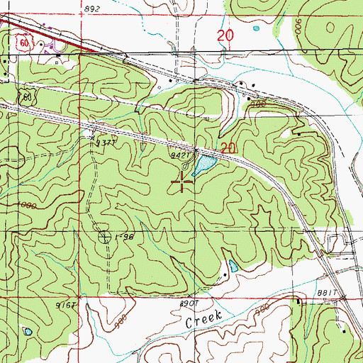 Topographic Map of Twinpine Picnic Area, MO