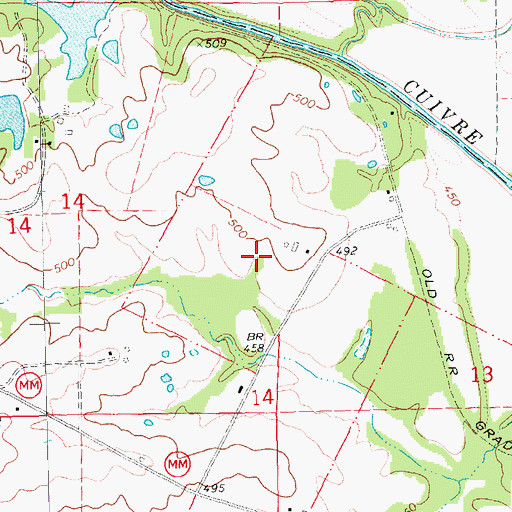 Topographic Map of Owen (historical), MO
