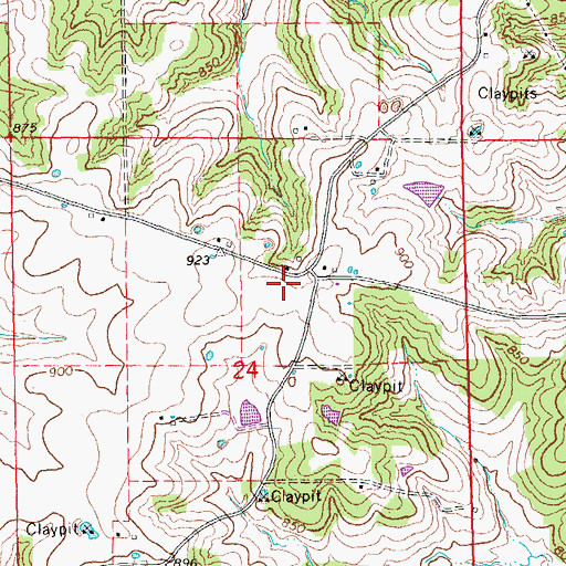 Topographic Map of Wiffenberg, MO