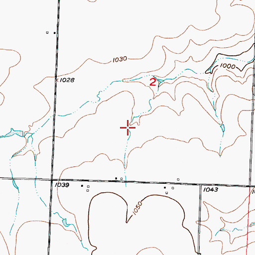 Topographic Map of Grays Valley, MO