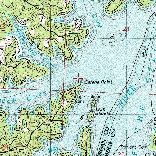 Topographic Map of Cape Galena (historical), MO