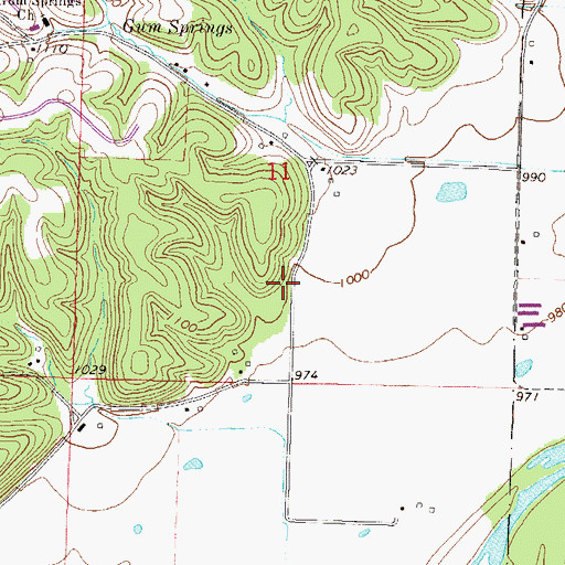 Topographic Map of Illinois Valley School (historical), AR