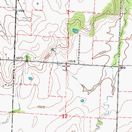 Topographic Map of Davenport, MO