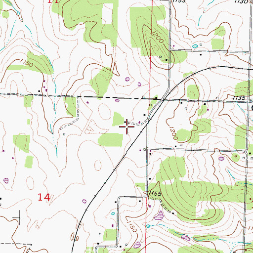 Topographic Map of Buckley (historical), MO