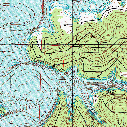 Topographic Map of Cedar Valley (historical), MO