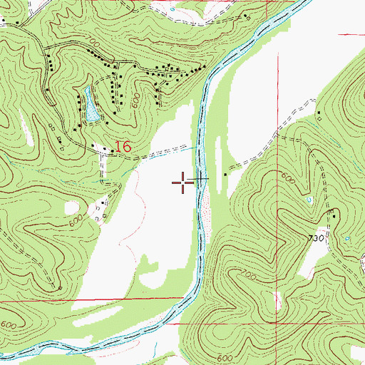 Topographic Map of Virginia Lead Mines Ford (historical), MO