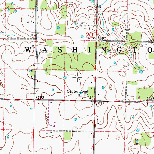 Topographic Map of Pembina, MO