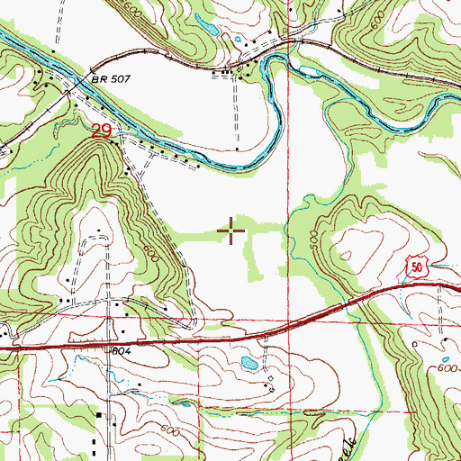 Topographic Map of Fishtrap Ford (historical), MO