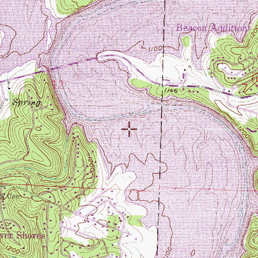Topographic Map of Ingersoll Cemetery (historical), AR