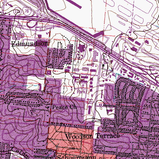 Topographic Map of Wot Park, MO