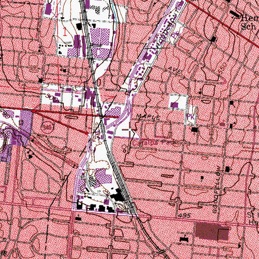 Topographic Map of Gwen B. Giles Park, MO