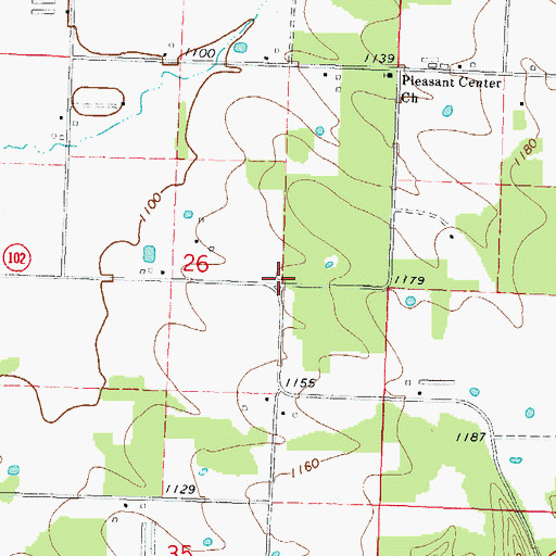 Topographic Map of Jaybird (historical), AR