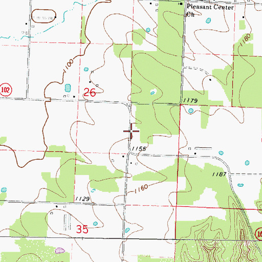 Topographic Map of Jaybird Church (historical), AR