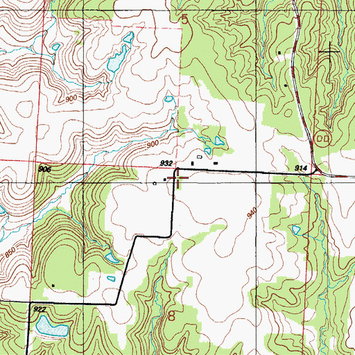 Topographic Map of Arrarat School (historical), MO