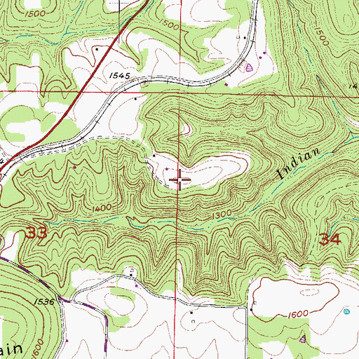 Topographic Map of Gentry Mountain, AR