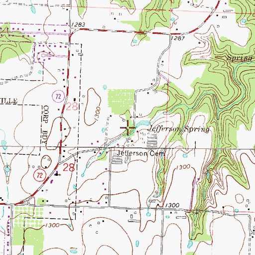 Topographic Map of Jefferson School (historical), AR