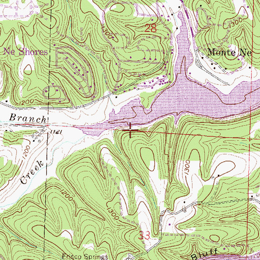 Topographic Map of Joyzelle Camp (historical), AR
