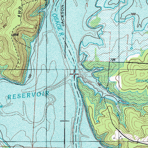 Topographic Map of Big Muddy Creek, MO