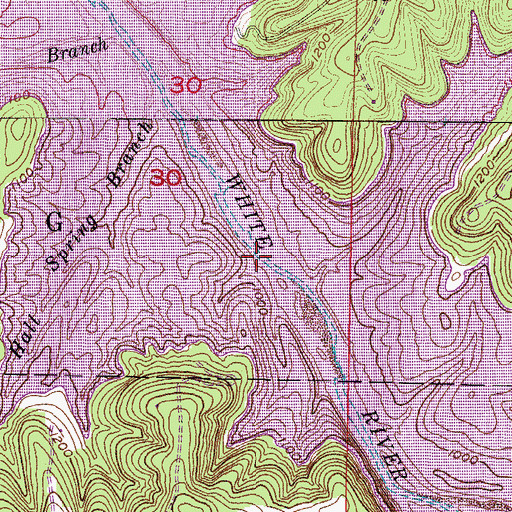 Topographic Map of Knox Ferry (historical), AR
