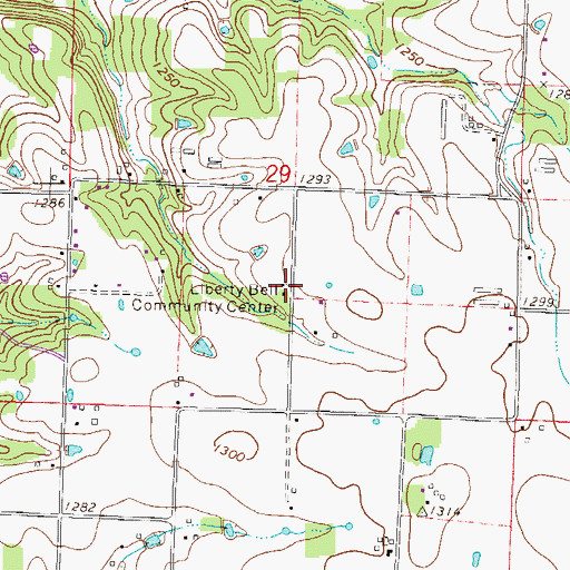 Topographic Map of Liberty School (historical), AR