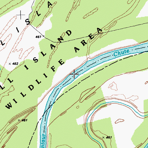 Topographic Map of Centaur Chute, MO