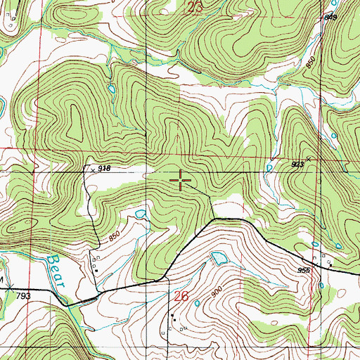 Topographic Map of Concord School (historical), MO
