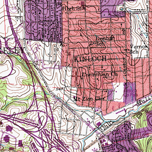 Topographic Map of Corinthian Church, MO