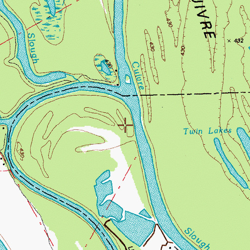 Topographic Map of Cuivre River, MO