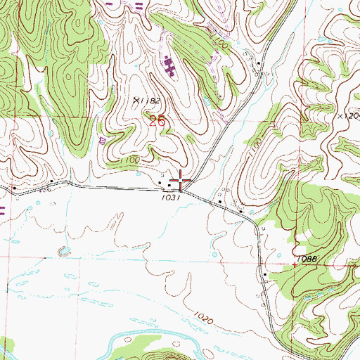 Topographic Map of Logan Special School (historical), AR